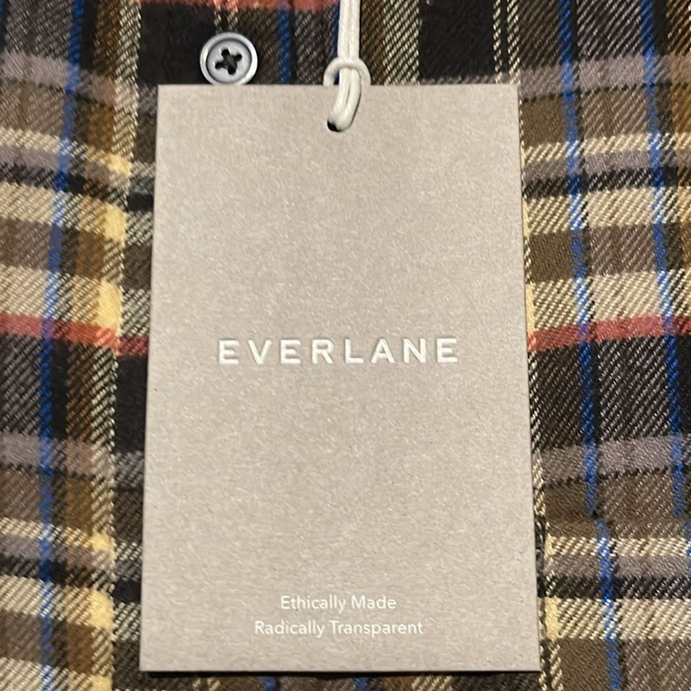 Everlane NWT The Boxy Plaid Flannel Size Small - Picture 9 of 12